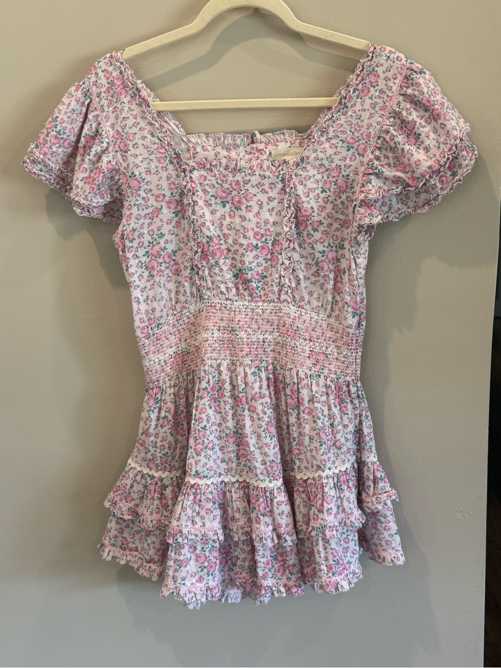 LoveShackFancy Pink Mini Dress Stanton | EUC | Size XS - Picture 4 of 13
